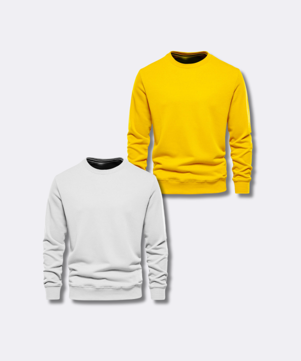 Bundle Deal: Sweatshirts Pack of 2 – Yellow & White