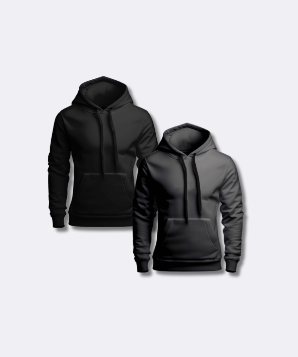 Bundle Deal: Hoodies Pack of 2 – Black & Charcoal