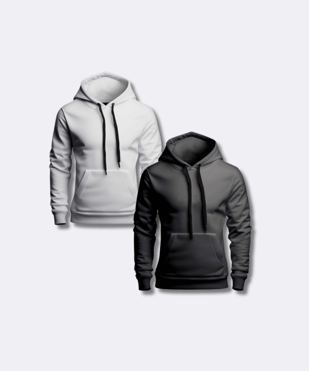 Bundle Deal: Hoodies Pack of 2 – Steel Grey & Charcoal