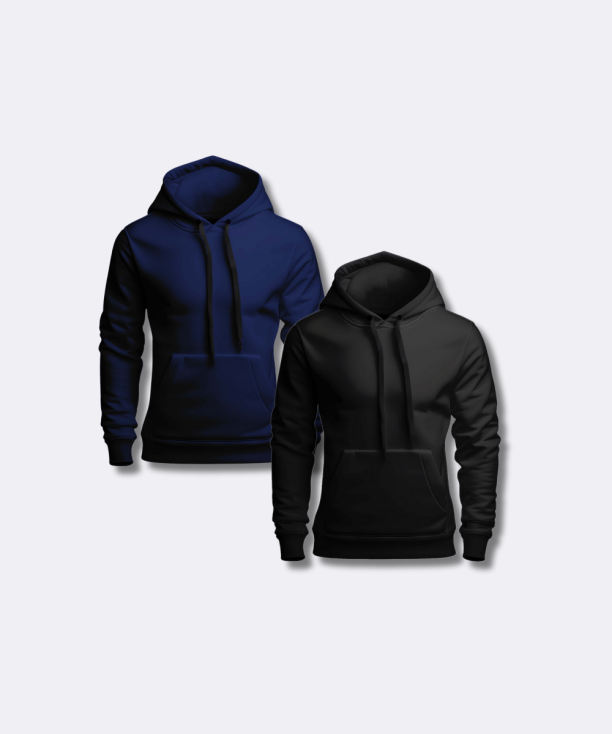 Bundle Deal: Hoodies Pack of 2 – Navy Blue & Black