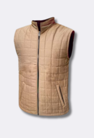 Men’s Sleeveless Puffer Jacket with Stand-Up Collar