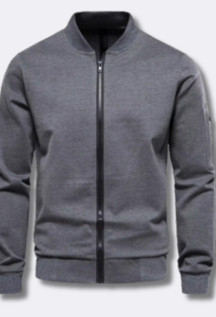 Men’s Stand Collar Casual Zipper Jacket