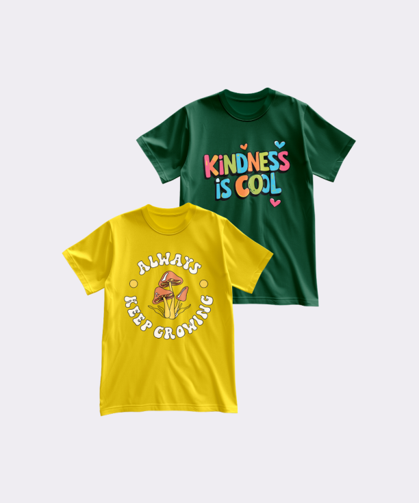 Girls Printed T-Shirts Pack of 2