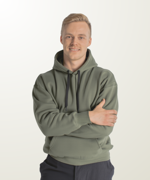 Men’s Army Green Essential Plain Hoodie